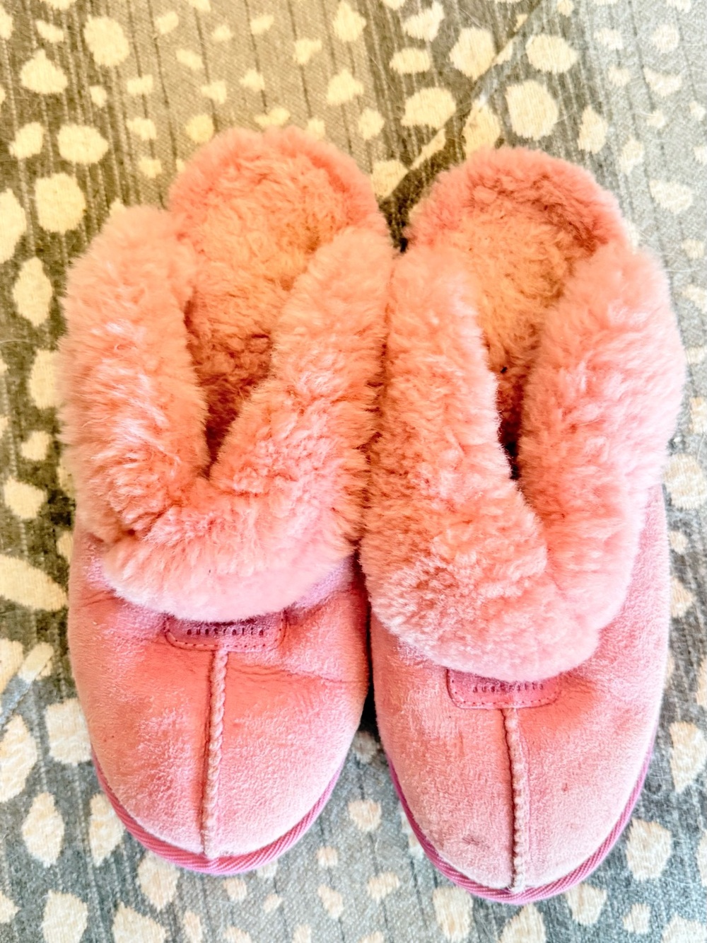 UGG Pink Sheepskin Lined Slipper